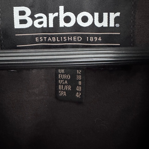 Barbour Croxdale Waxed Cotton Jacket in archive olive size 8 - Picture 6 of 10